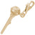 Microphone Charm in Yellow Gold Plated