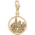New York Skyline Charm in Yellow Gold Plated