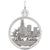 New York Skyline Charm In Sterling Silver