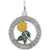 Yellow Rose Of Texas Charm In 14K White Gold