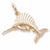 Sailfish Charm in 10k Yellow Gold hide-image