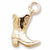 Texas Cowboy Boot charm in Yellow Gold Plated hide-image