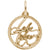 Lake Tahoe Charm in Yellow Gold Plated