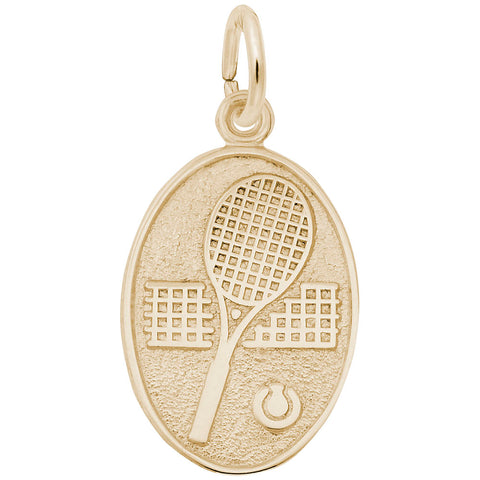 Tennis Charm in Yellow Gold Plated