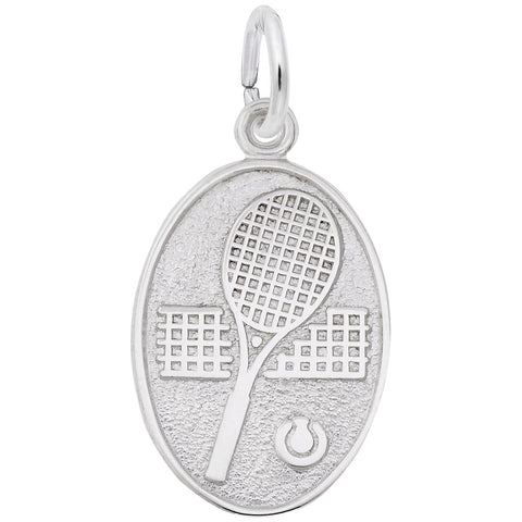 Tennis Charm In Sterling Silver