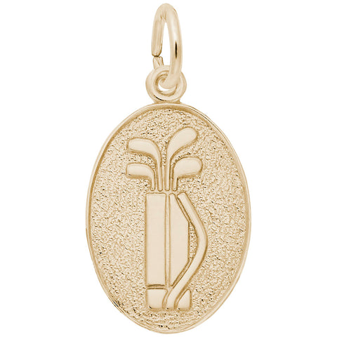 Golf Charm In Yellow Gold