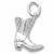 Cowboy Boot charm in Sterling Silver hide-image
