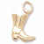 Cowboy Boot Charm in 10k Yellow Gold hide-image