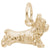 Terrier Charm in Yellow Gold Plated