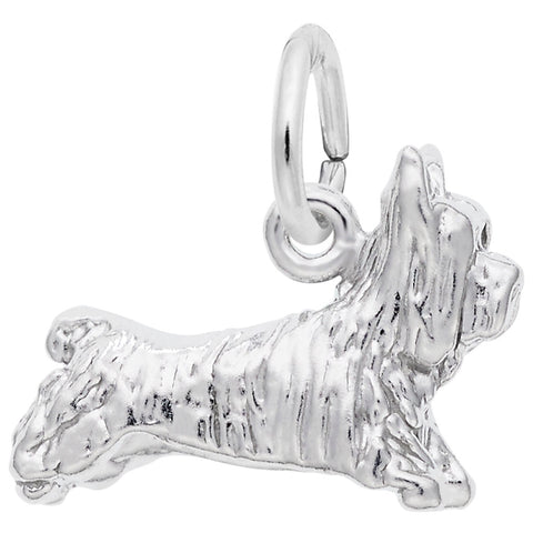 Terrier Charm In Sterling Silver