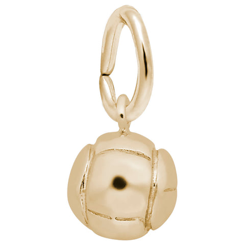 Volleyball Charm In Yellow Gold