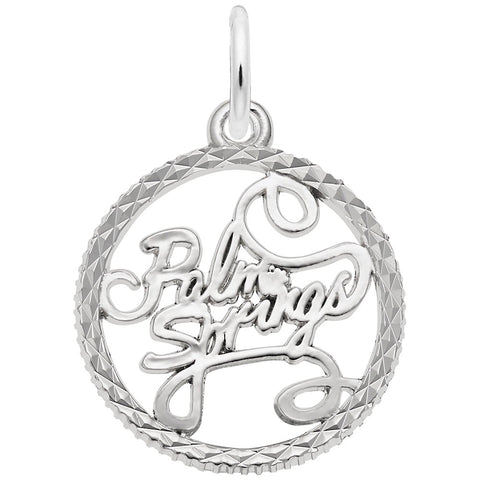 Palm Spring Charm In 14K White Gold