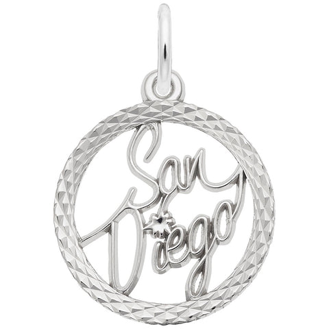 San Diego Charm In Sterling Silver