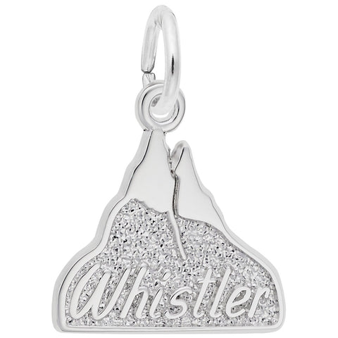 Whistler Mountain Charm In Sterling Silver