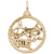 Washington Dc Charm in Yellow Gold Plated