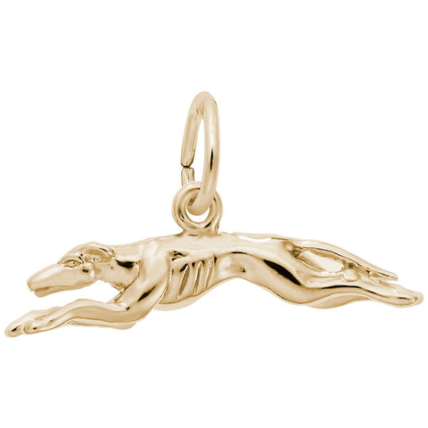 Greyhound Charm In Yellow Gold