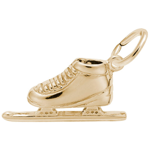 Speed Skate Charm in Yellow Gold Plated