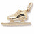 Speed Skate Charm in 10k Yellow Gold hide-image
