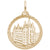 Mormon Temple Charm in Yellow Gold Plated