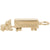 Semi Truck Charm in Yellow Gold Plated