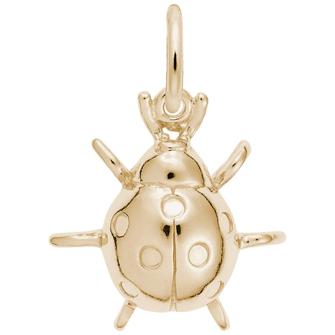 Lady Bug Charm In Yellow Gold