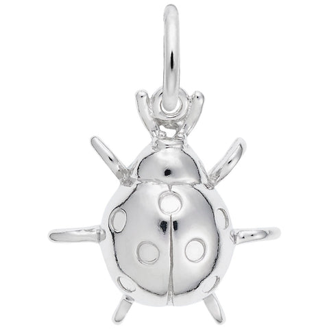 Lady Bug Charm In Sterling Silver