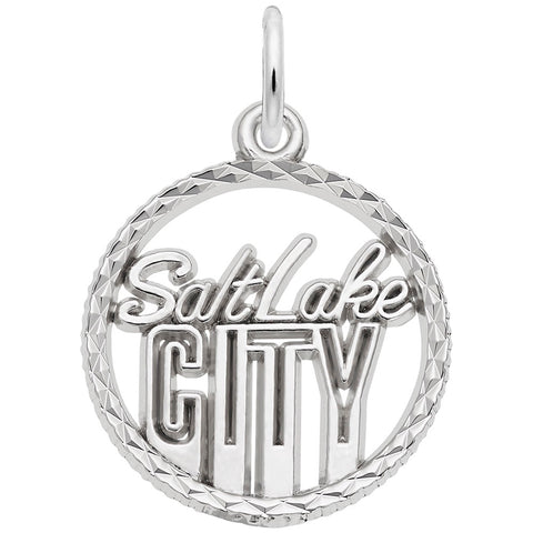 Salt Lake City Charm In Sterling Silver