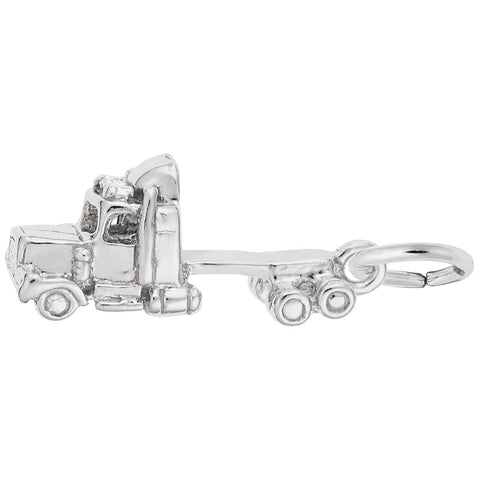 Truck Cab Charm In 14K White Gold