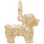 Bichon Frise Charm in Yellow Gold Plated