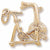 Excercise Bike charm in Yellow Gold Plated hide-image