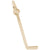Hockey Stick Charm In Yellow Gold