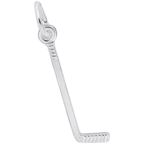 Hockey Stick Charm In Sterling Silver
