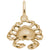 Crab Charm in Yellow Gold Plated