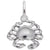 Crab Charm In 14K White Gold
