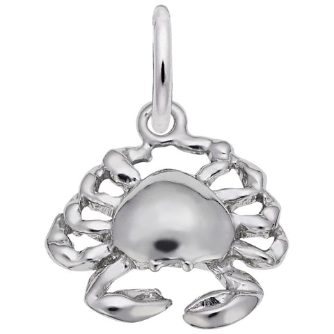 Crab Charm In Sterling Silver