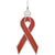 Aids Ribbon Charm In 14K White Gold