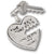 Heart And Key charm in Sterling Silver hide-image