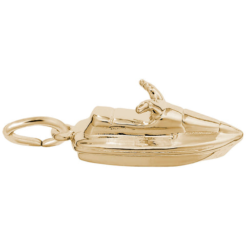 Jet Ski Charm in Yellow Gold Plated