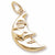 Halfmoon charm in Yellow Gold Plated hide-image