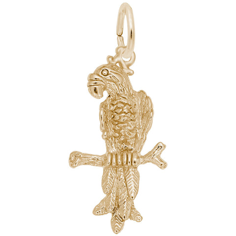 Parrot Charm In Yellow Gold