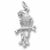 Parrot charm in 14K White Gold hide-image