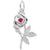 Rose Charm In Sterling Silver