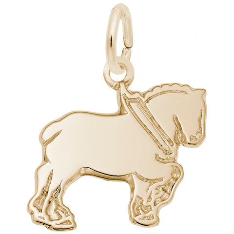 Clydesdale Charm In Yellow Gold