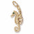 Mermaid On Seahorse charm in Yellow Gold Plated hide-image