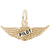 Pilot'S Wings Charm in Yellow Gold Plated