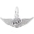 Pilot'S Wings Charm In Sterling Silver