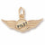 Pilot's Wings Charm in 10k Yellow Gold hide-image