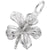 Hibiscus Charm In 14K White Gold