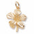 Hibiscus charm in Yellow Gold Plated hide-image