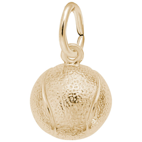 Tennis Ball Charm in Yellow Gold Plated